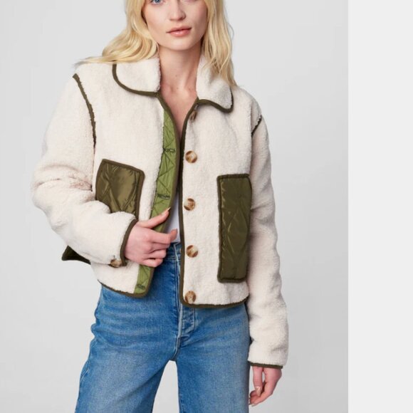 Blank NYC Cream and Green Jacket - Picture 1 of 14